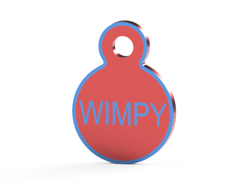 Médaille connectée modèle Os — gabarit